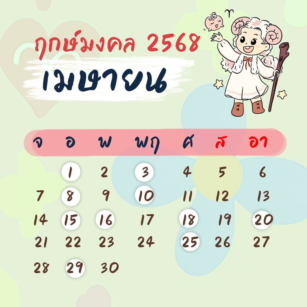 ฤกษ์ศัลยกรรม เมษายน ปี2568