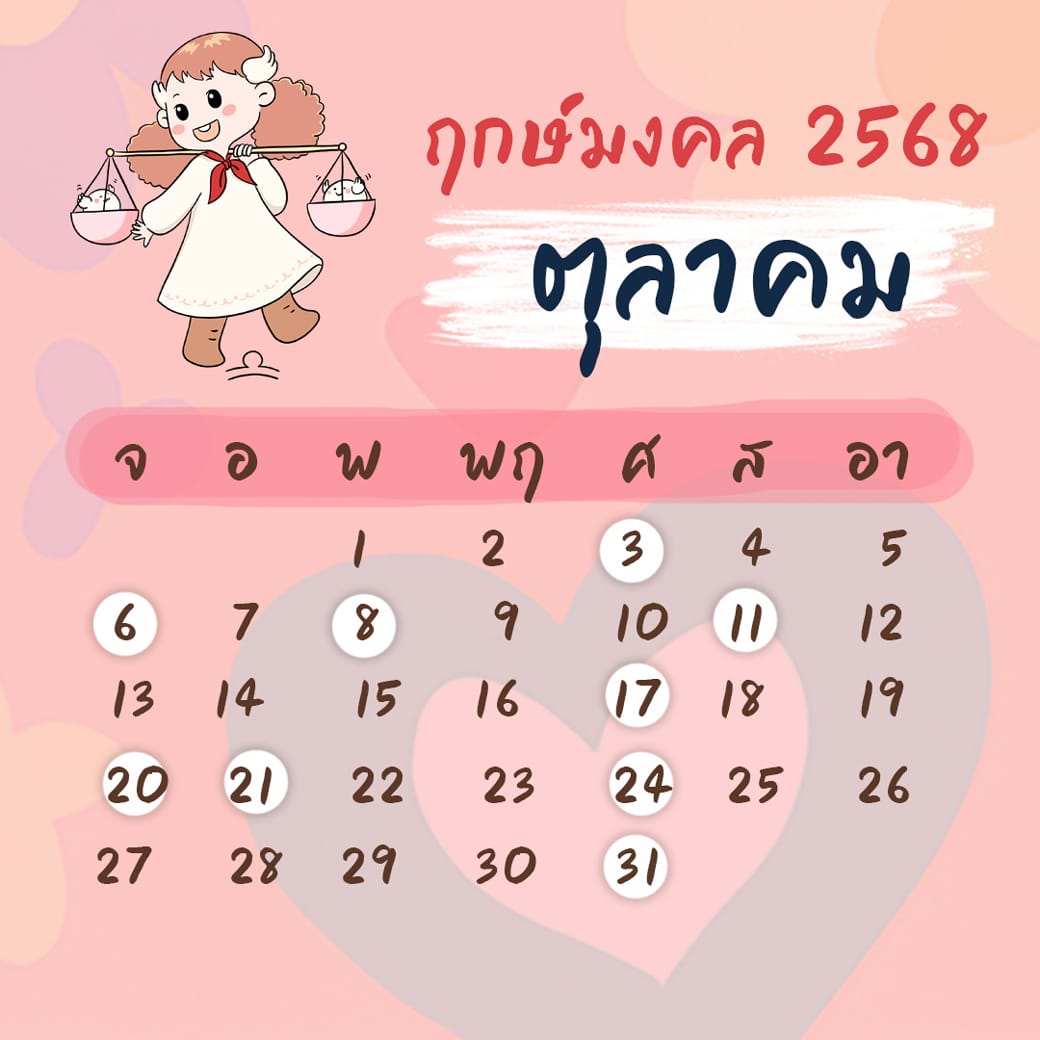 ฤกษ์ศัลยกรรม ตุลาคม ปี2568